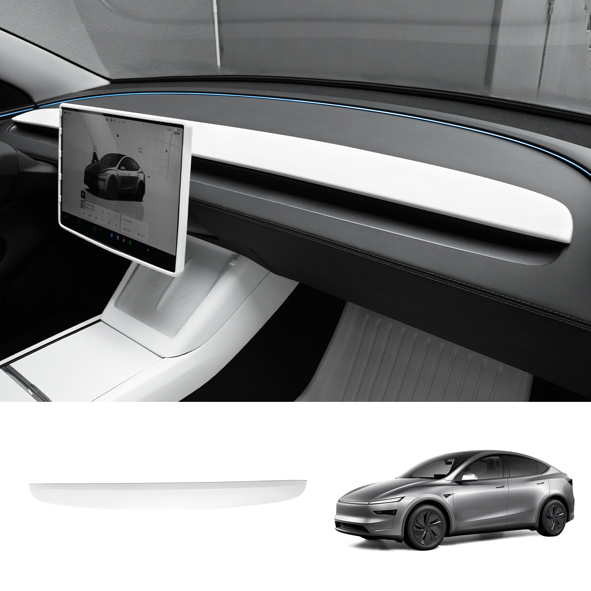 ABS Dashboard Trim Cover for Tesla Model Y Juniper 2025+ - T-Launch