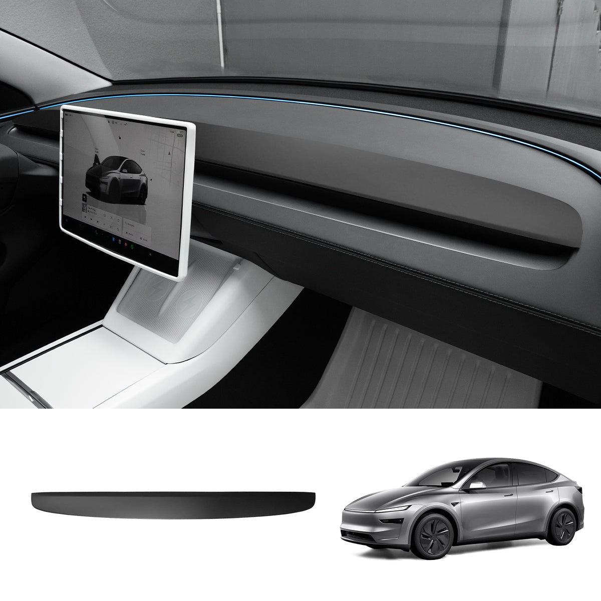 ABS Dashboard Trim Cover for Tesla Model Y Juniper 2025+ - T-Launch