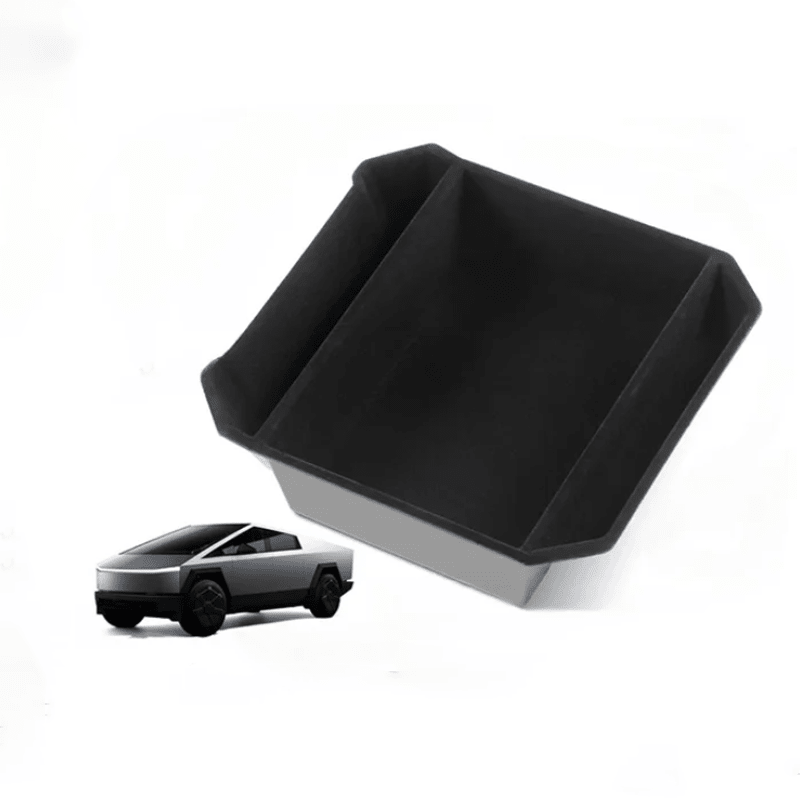 ABS Flocked Liner Center Console Organizer Armrest Storage Box For Tesla Cybertruck 2024+ - T-Launch