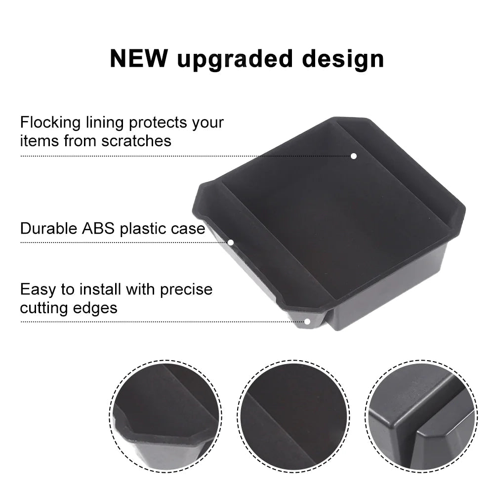 ABS Flocked Liner Center Console Organizer Armrest Storage Box For Tesla Cybertruck 2024+ - T-Launch