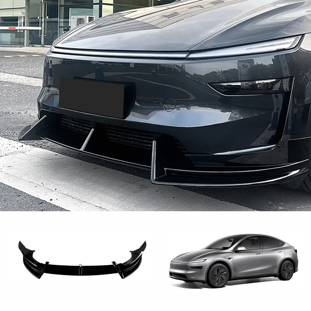 ABS Front Bumper Lip Spoiler for Tesla Model Y Juniper 2025+ - T-Launch