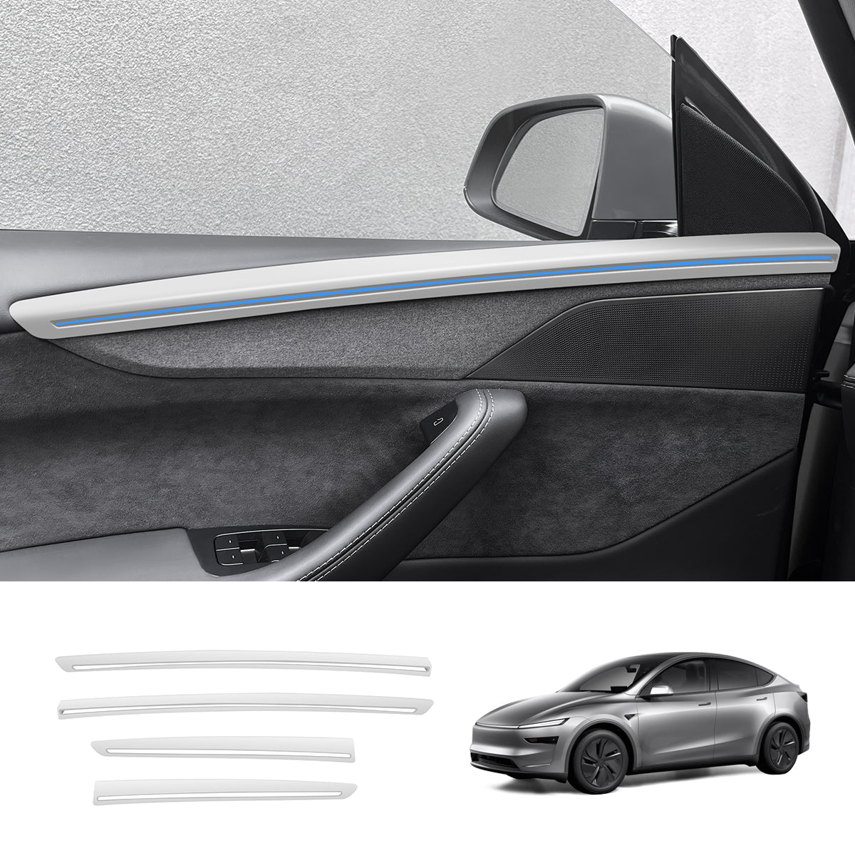 ABS Interior Door Panel Upper Trim Covers (4PCS) for Tesla Model Y Juniper 2025+ - T-Launch