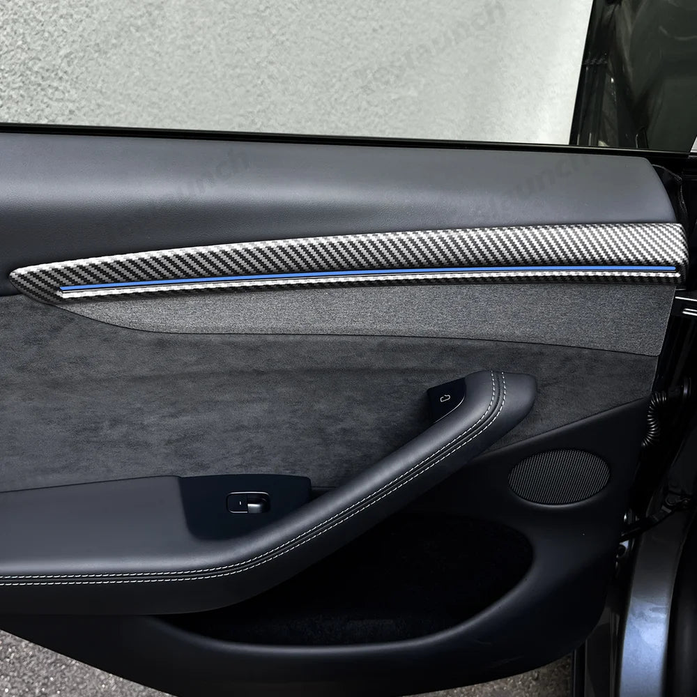 ABS Interior Door Panel Upper Trim Covers (4PCS) for Tesla Model Y Juniper 2025+ - T-Launch