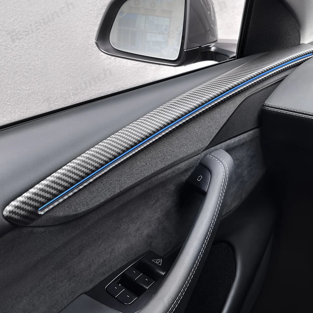 ABS Interior Door Panel Upper Trim Covers (4PCS) for Tesla Model Y Juniper 2025+ - T-Launch
