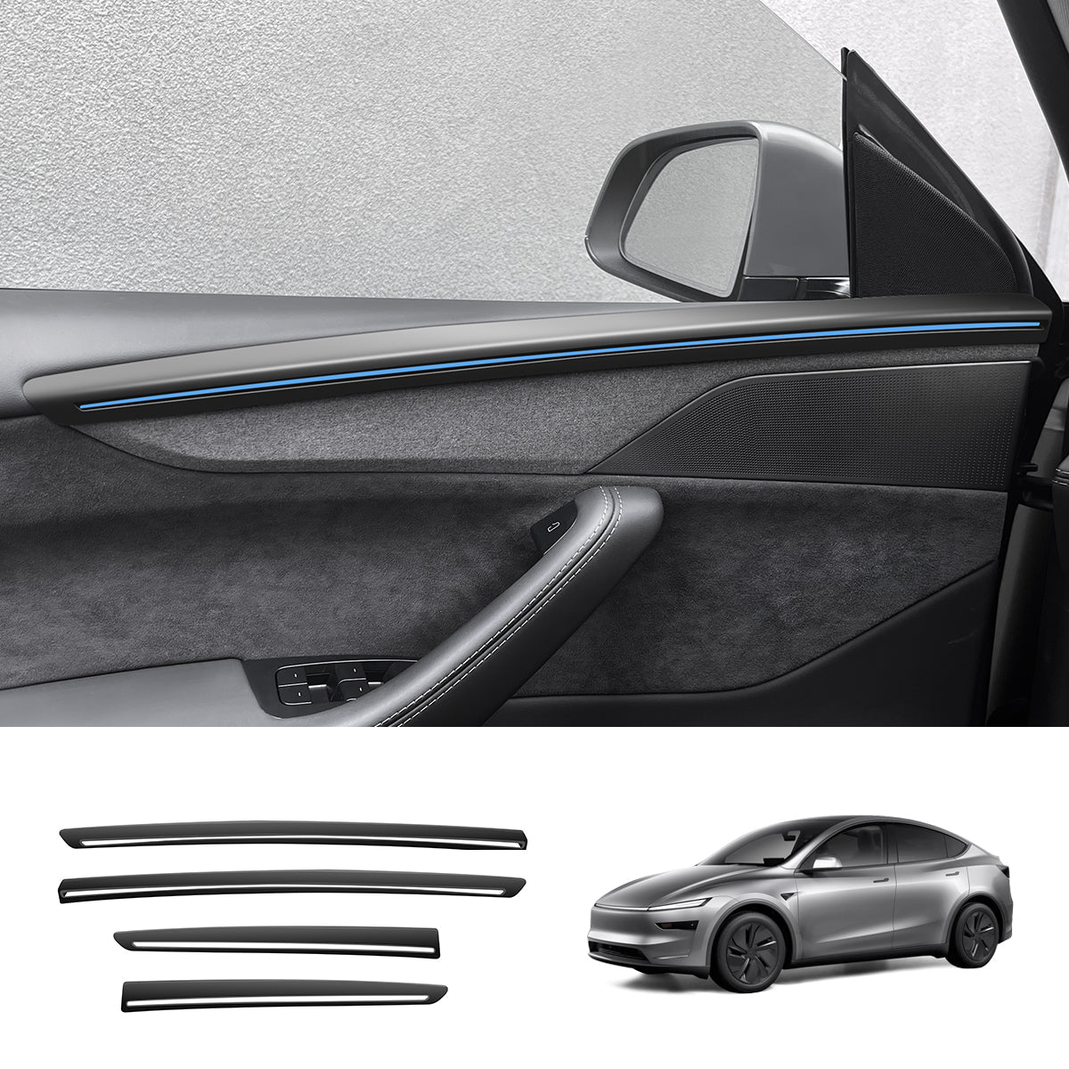 ABS Interior Door Panel Upper Trim Covers (4PCS) for Tesla Model Y Juniper 2025+ - T-Launch