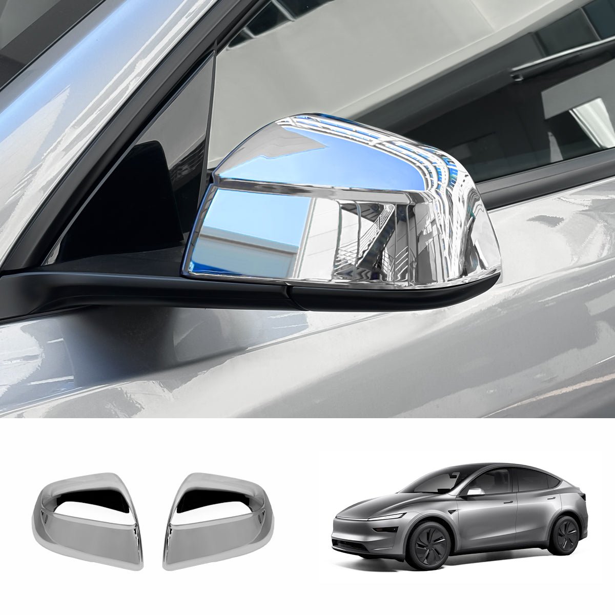 ABS Side Mirror Cover Caps For Tesla Model Y Juniper 2025+ - T-Launch