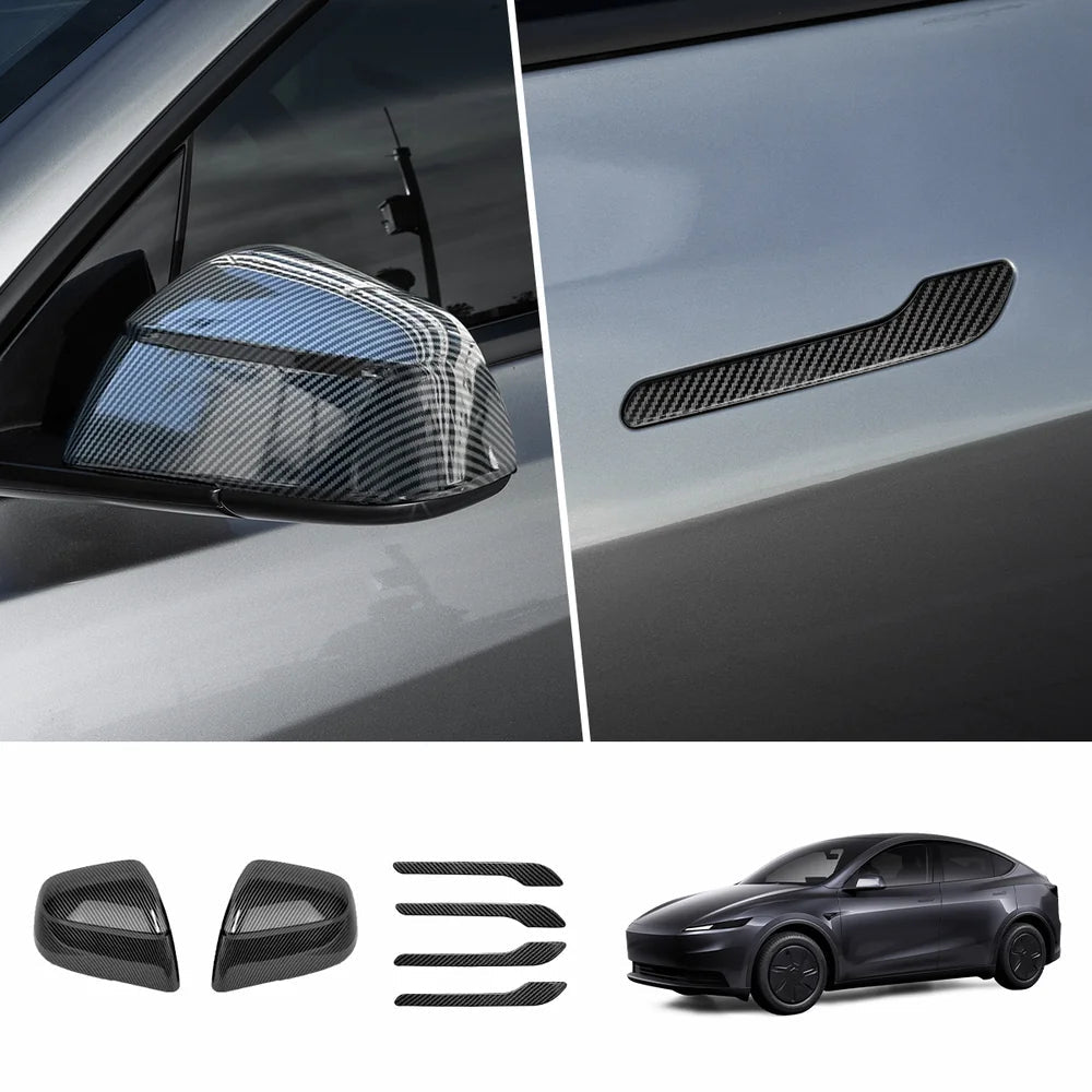 ABS Side Mirror Covers & Door Handle Covers for 2026 New Tesla Model Y Standard - T-Launch