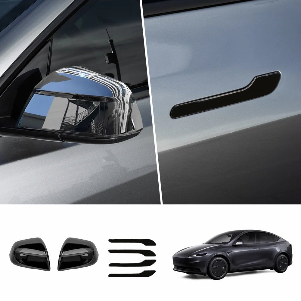 ABS Side Mirror Covers & Door Handle Covers for 2026 New Tesla Model Y Standard - T-Launch