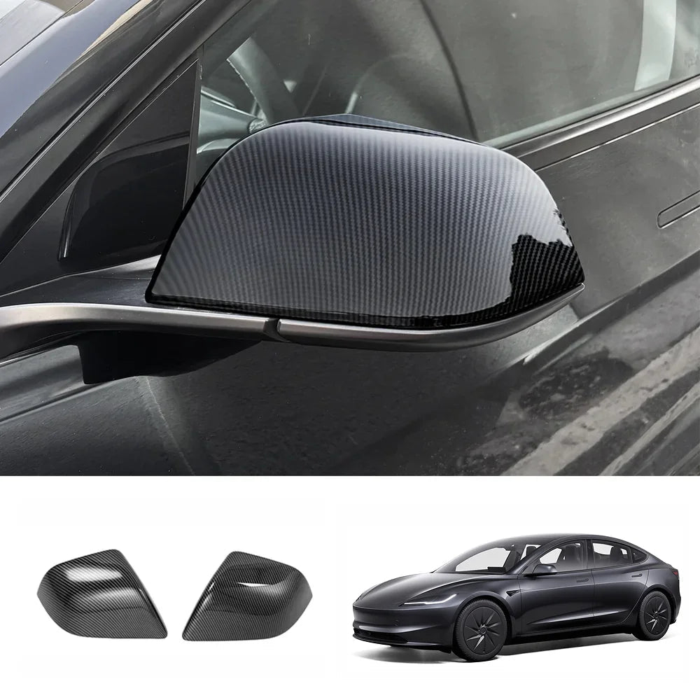 ABS Side Mirror Covers & Door Handle Covers for Tesla Model 3 Highland Standard 2025+ - T-Launch