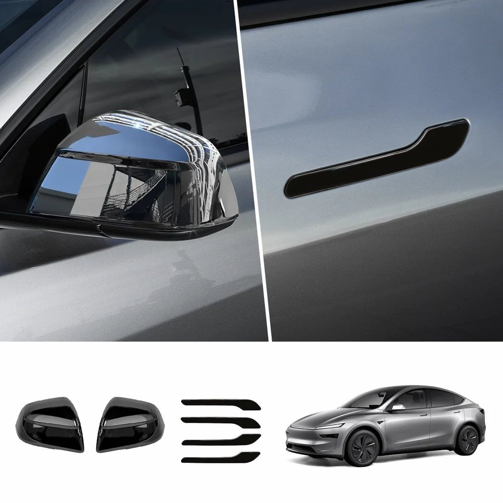 ABS Side Mirror Covers & Door Handle Covers for Tesla Model Y Juniper 2025+ / Model 3 Highland 2024+ - T-Launch