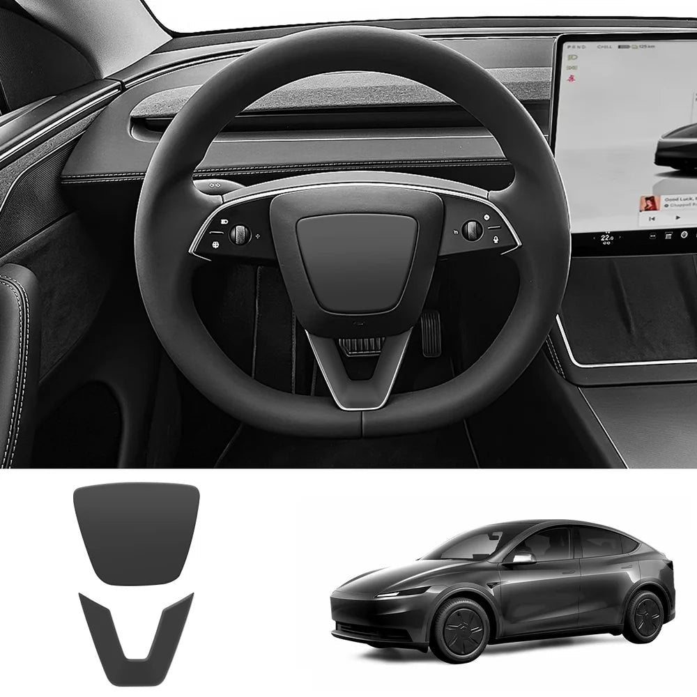 ABS Steering Wheel Center & V-Shape Trim for 2026 New Tesla Model Y Standard - T-Launch