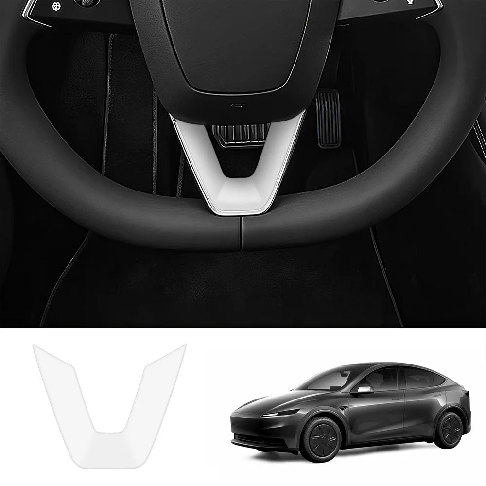 ABS Steering Wheel Center & V-Shape Trim for 2026 New Tesla Model Y Standard - T-Launch