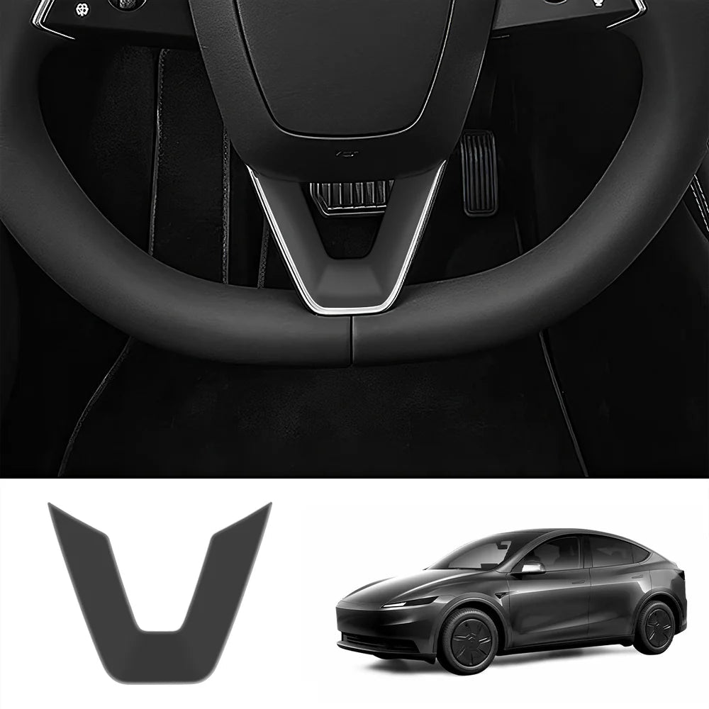 ABS Steering Wheel Center & V-Shape Trim for 2026 New Tesla Model Y Standard - T-Launch