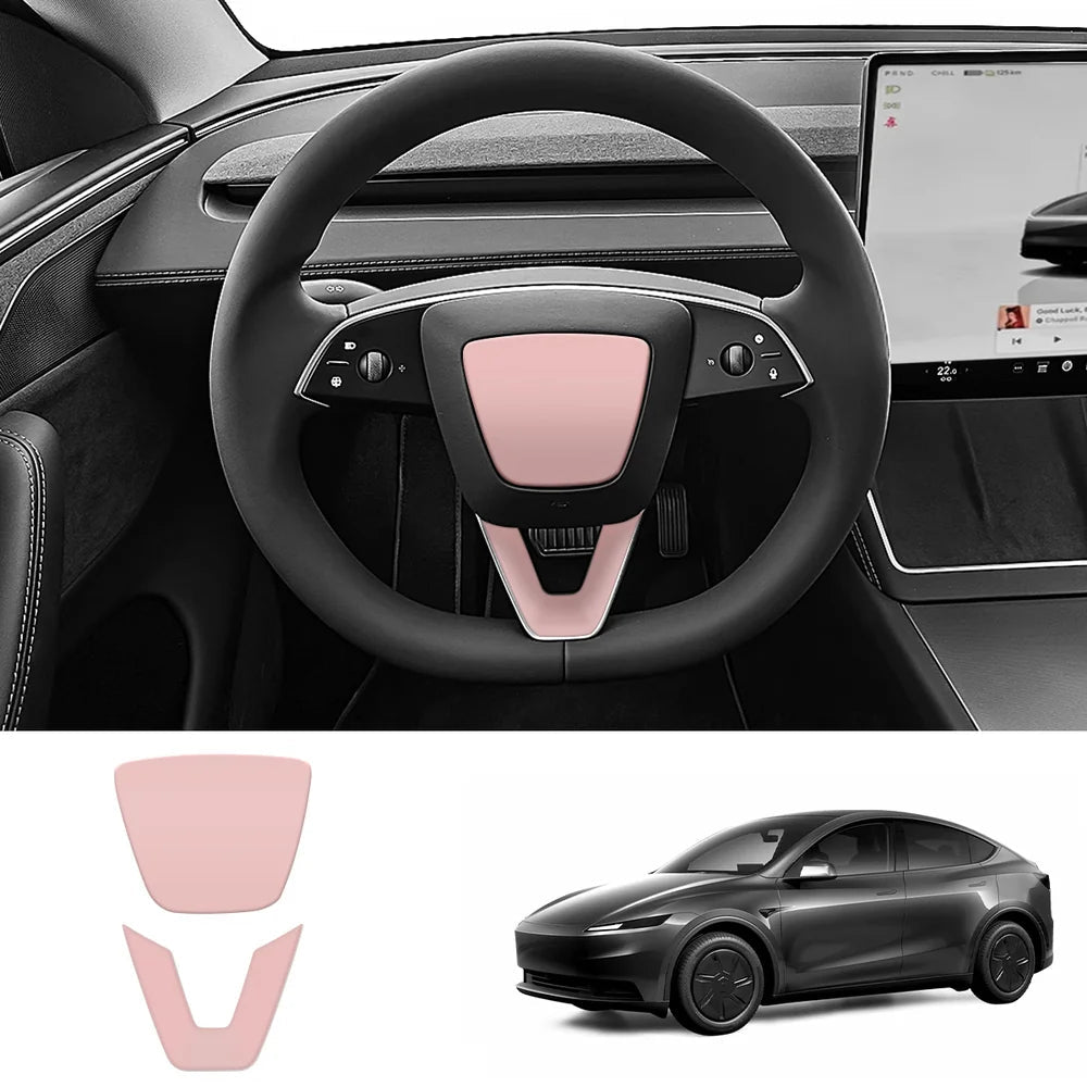 ABS Steering Wheel Center & V-Shape Trim for 2026 New Tesla Model Y Standard - T-Launch