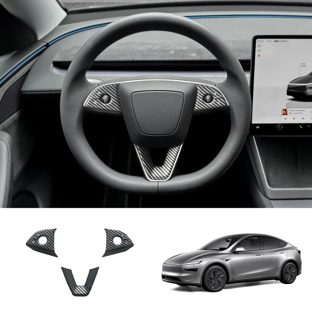 ABS Steering Wheel Trim Cover Kit for Tesla Model Y Juniper 2025+ - T-Launch