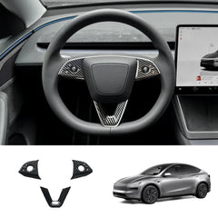 ABS Steering Wheel Trim Cover Kit for Tesla Model Y Juniper 2025+ - T-Launch