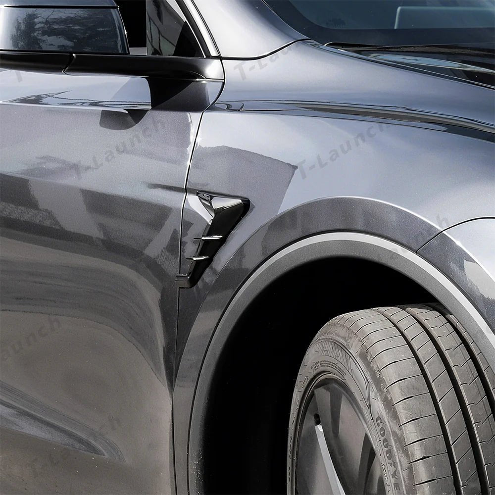 ABS Turn Signal & Camera Covers with Air Blades for 2026 New Tesla Model Y Standard - T-Launch