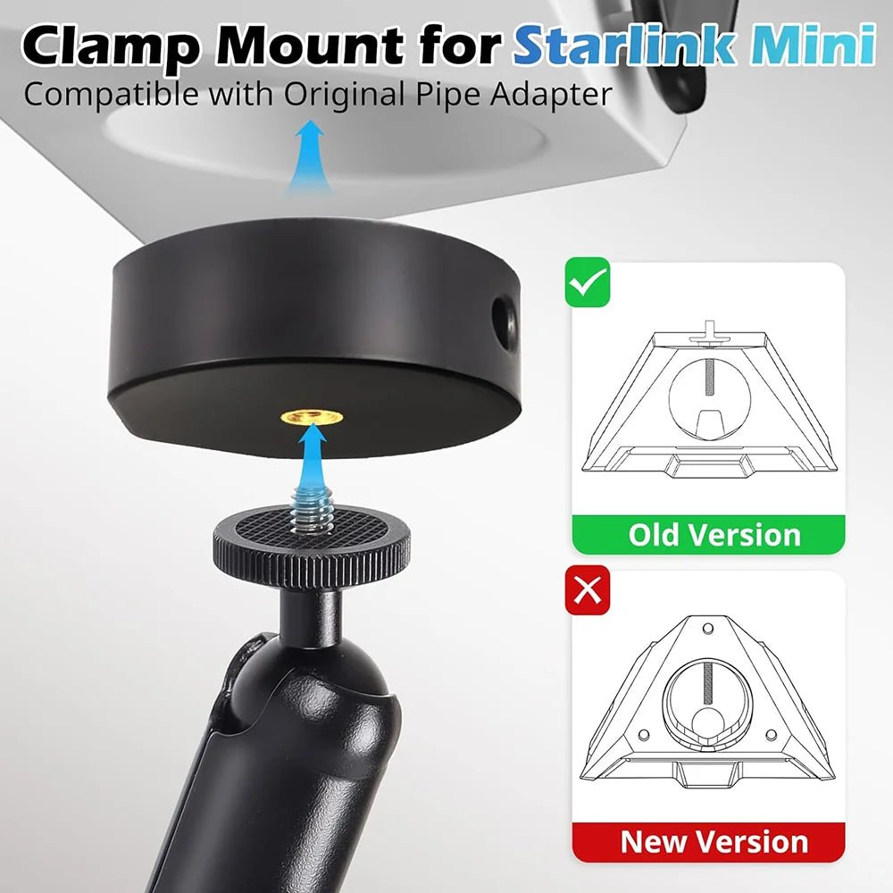 Adjustable Clamp Mount Kit for Starlink Mini Dish - T-Launch