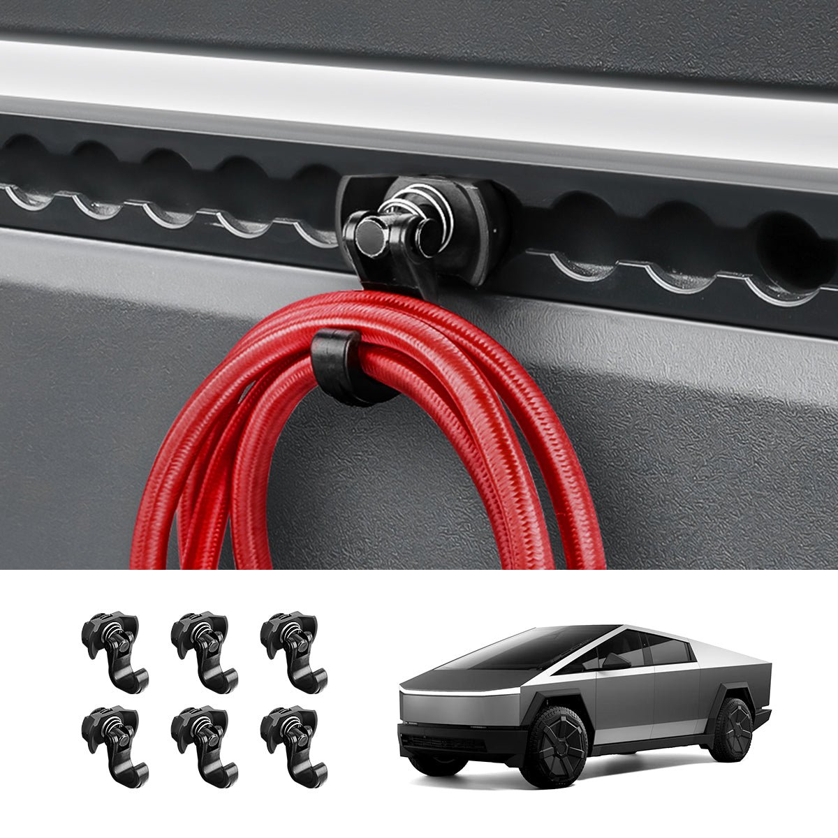 Adjustable L-Track Single Stud Gear Hook for Cybertruck - T-Launch