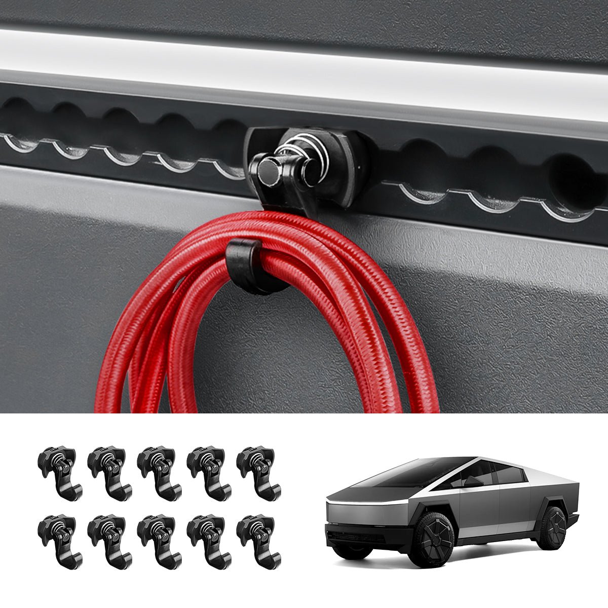 Adjustable L-Track Single Stud Gear Hook for Cybertruck - T-Launch
