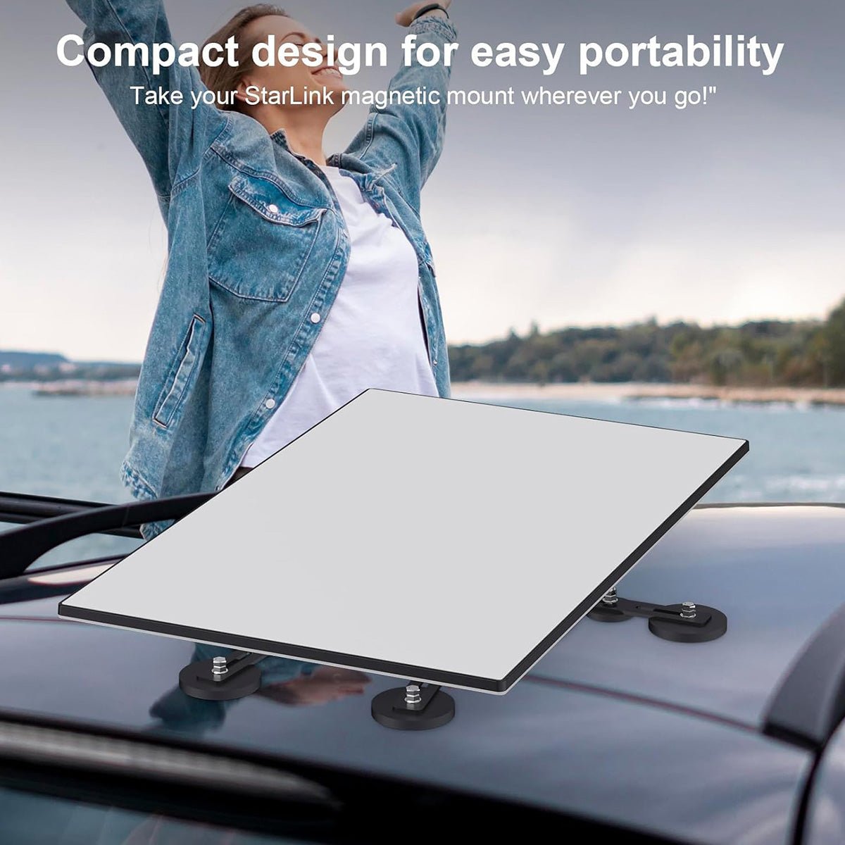 Adjustable Magnetic Roof Mounting Kit for Starlink Gen 3 - T-Launch