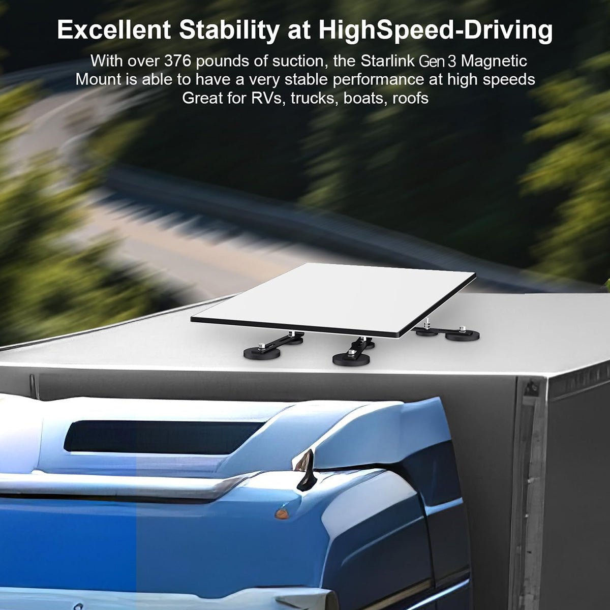 Adjustable Magnetic Roof Mounting Kit for Starlink Gen 3 - T-Launch