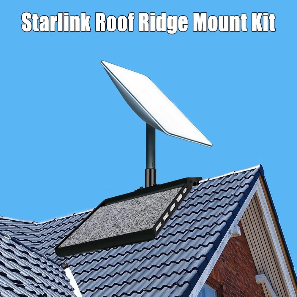 Adjustable Roof Ridge Mount for Starlink Gen 2 Satellite Dish - T-Launch