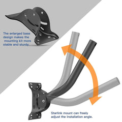 Adjustable Roof Wall Mount Kit for Starlink Gen 2 - T-Launch
