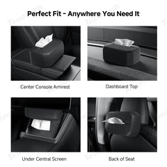 Adjustable Silicone Tissue Box for Tesla Model Y Juniper 2025+ - T-Launch