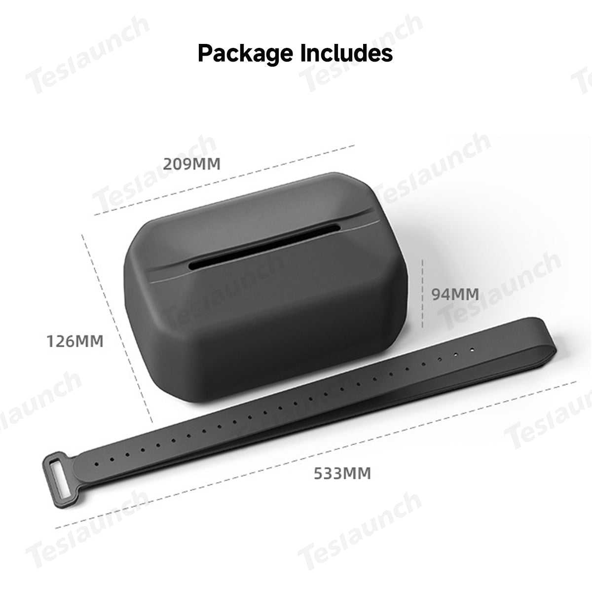 Adjustable Silicone Tissue Box for Tesla Model Y Juniper 2025+ - T-Launch