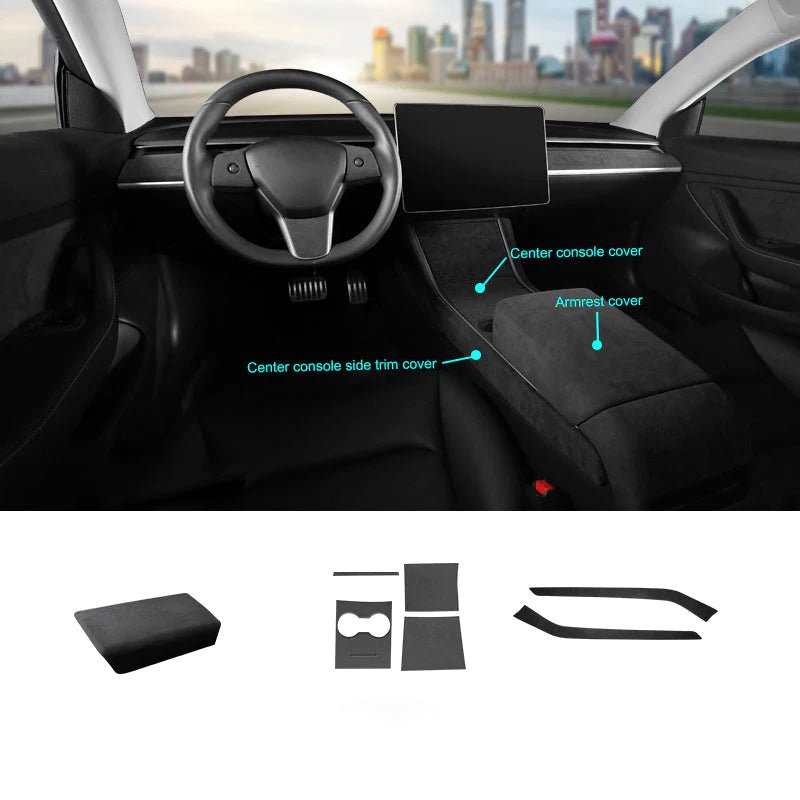 Alcantara Accessories for Tesla - T-Launch