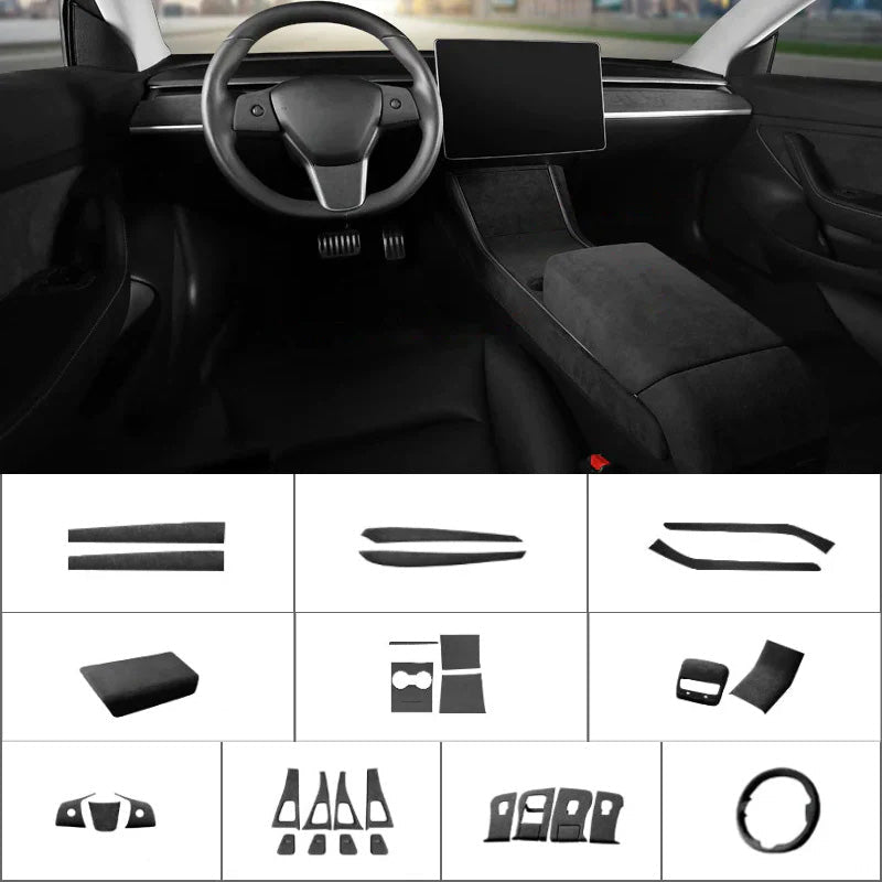 Alcantara Accessories for Tesla - T-Launch