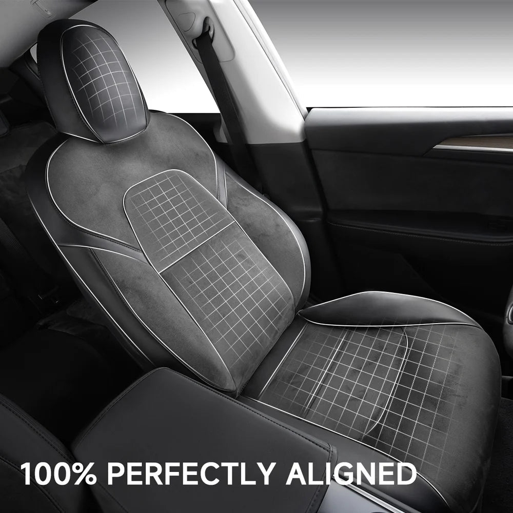 Alcantara All-Inclusive Seat Cover for Tesla Model 3 (2018-2025+) / Model Y (2021-2025+) - T-Launch