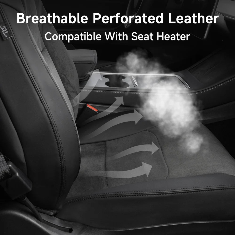 Alcantara All-Inclusive Seat Cover for Tesla Model 3 (2018-2025+) / Model Y (2021-2025+) - T-Launch