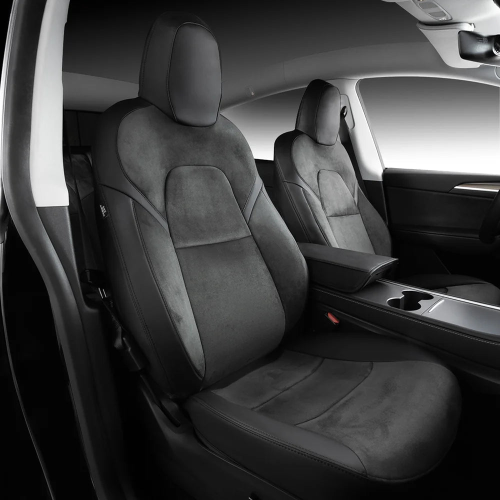 Alcantara All-Inclusive Seat Cover for Tesla Model 3 (2018-2025+) / Model Y (2021-2025+) - T-Launch