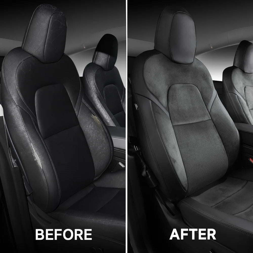 Alcantara All-Inclusive Seat Cover for Tesla Model 3 (2018-2025+) / Model Y (2021-2025+) - T-Launch