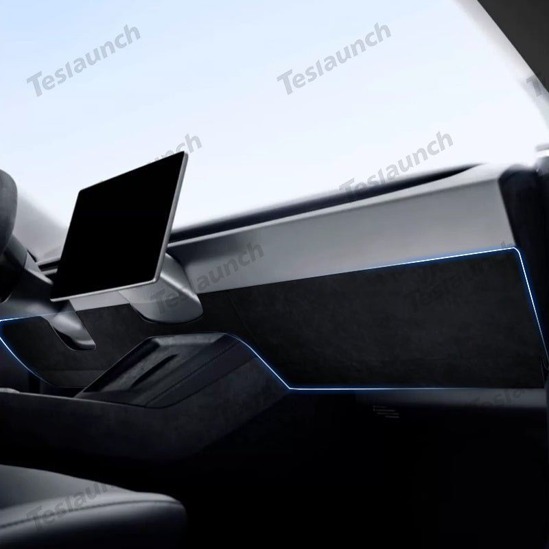 Alcantara Anti-kick Stickers Under the Dashboard For 2024+ Model 3 Highland - T-Launch