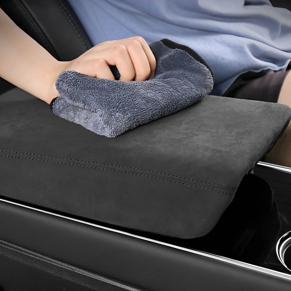 Alcantara Armrest Cover For Tesla Model 3/Y (2017+) - T-Launch