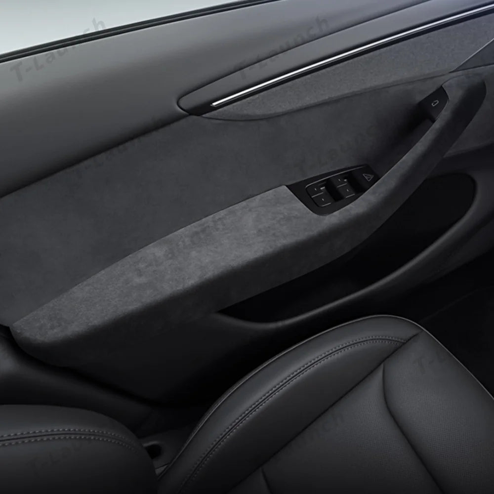 Alcantara Door Armrest Cover for Tesla Model Y Juniper 2025+ - T-Launch