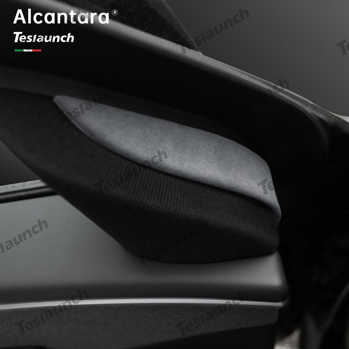Alcantara Front Doors Triangle Trim Cover 2 PCS For 2024+ Model 3 Highland - T-Launch
