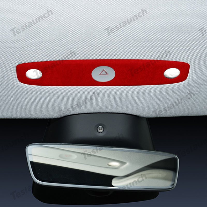 Alcantara Front Reading Light Cover Sticker for Tesla Model Y Juniper 2025+ - T-Launch