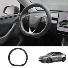Alcantara Half-Open Steering Wheel Cover for Tesla Model 3/Y - T-Launch