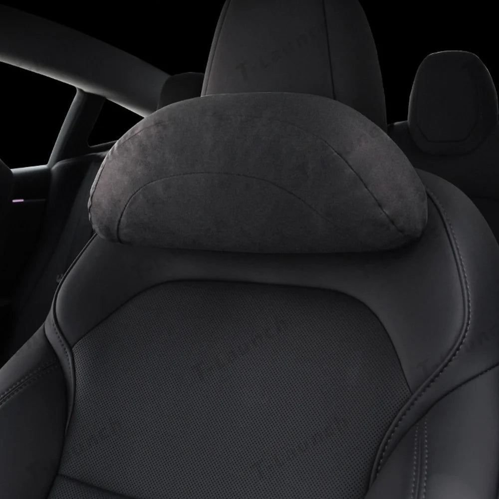 Alcantara Neck & Lumbar Support Pillow for Tesla Model 3/Y/X/S/Cybertruck - T-Launch