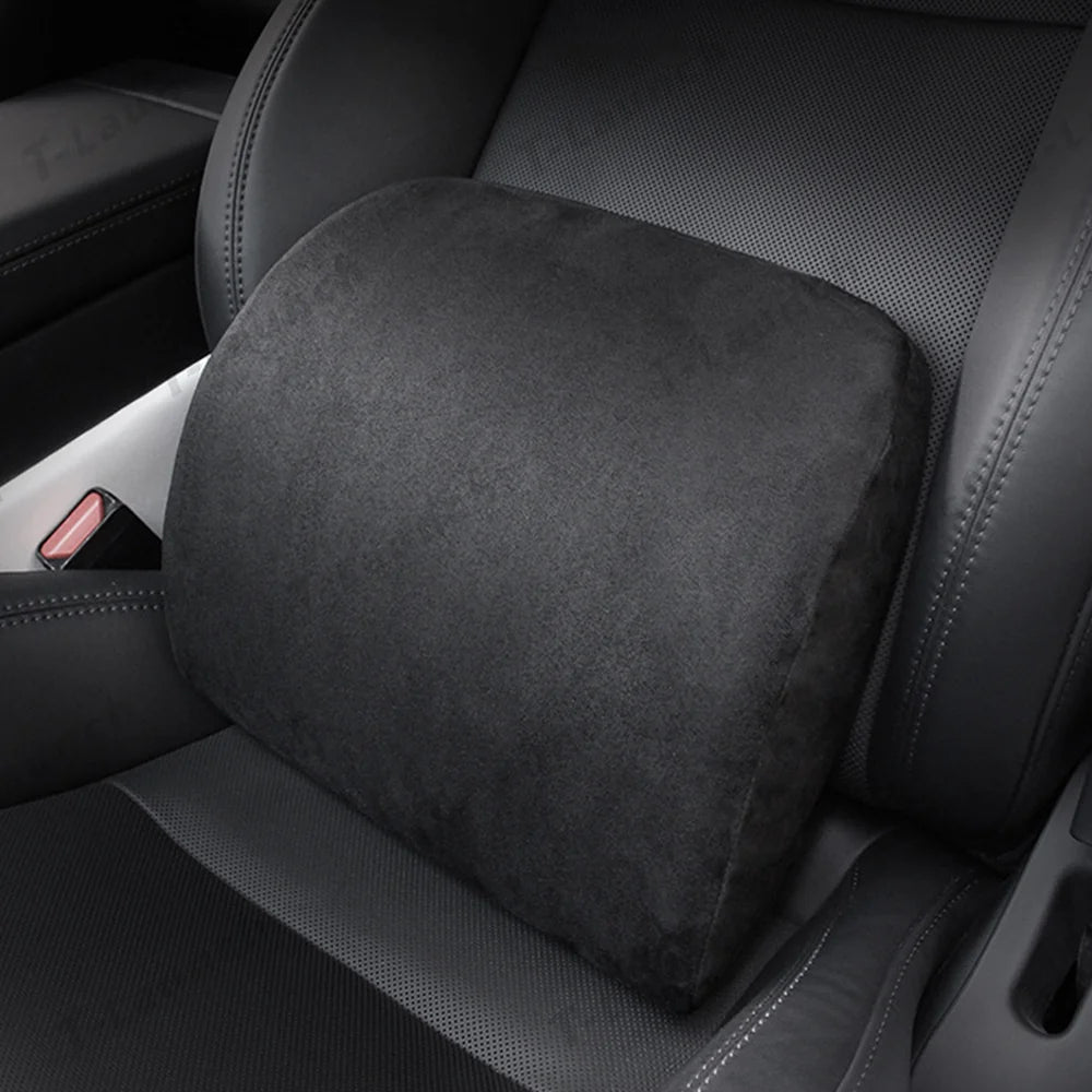 Alcantara Neck & Lumbar Support Pillow for Tesla Model 3/Y/X/S/Cybertruck - T-Launch