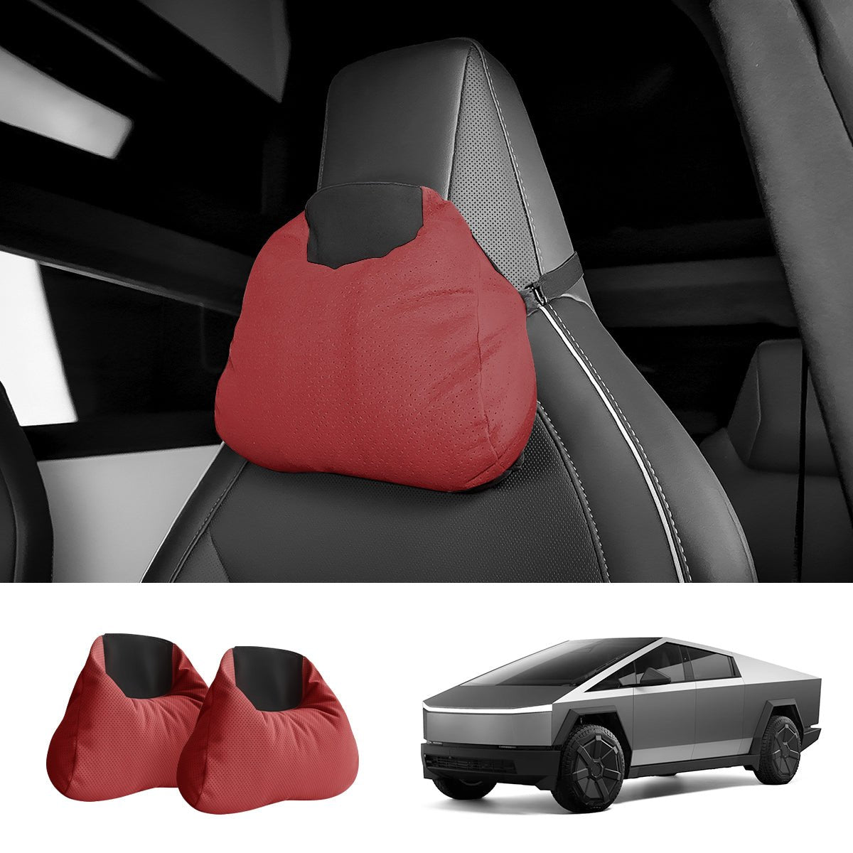 Alcantara Neck Support Pillow for Tesla Cybertruck - T-Launch