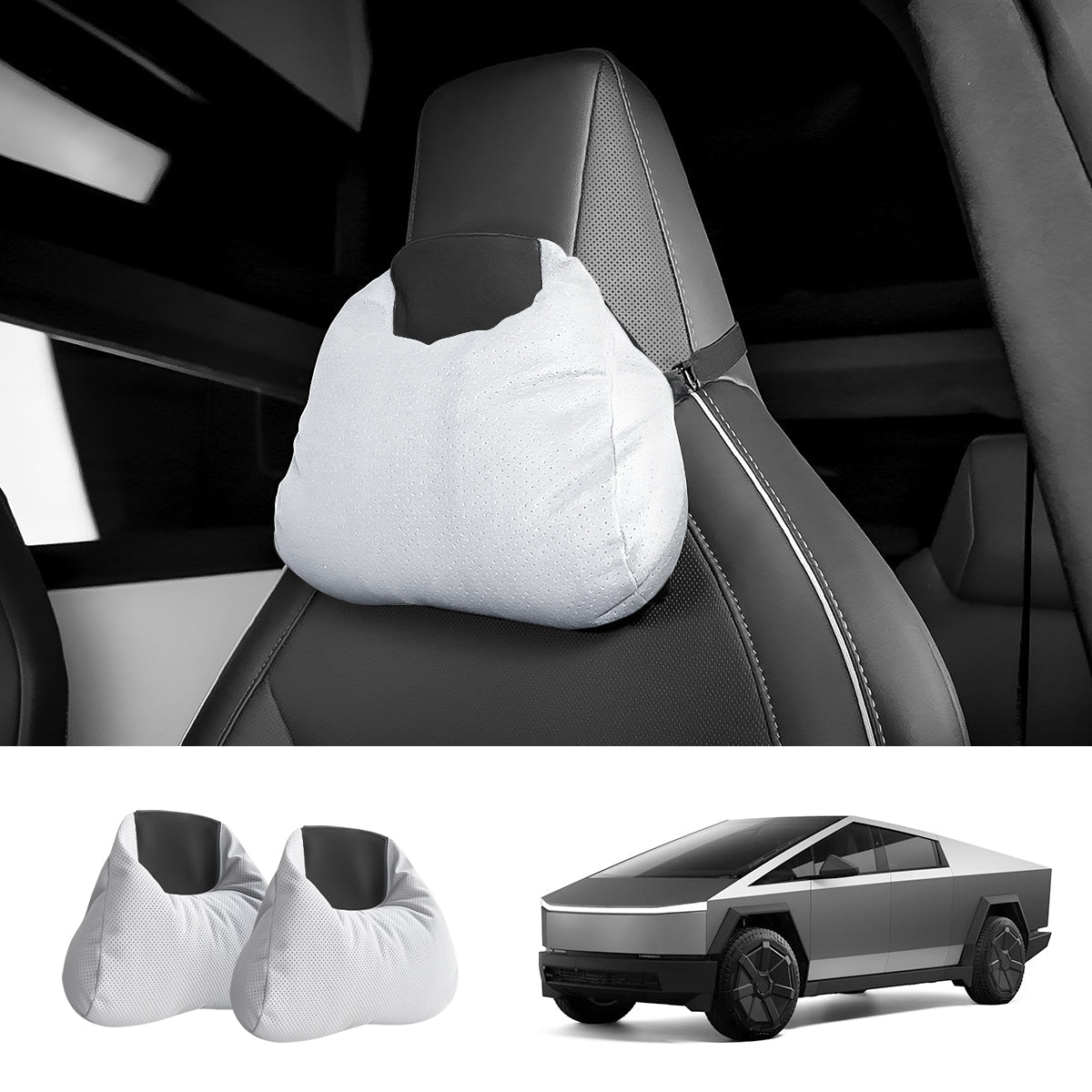 Alcantara Neck Support Pillow for Tesla Cybertruck - T-Launch