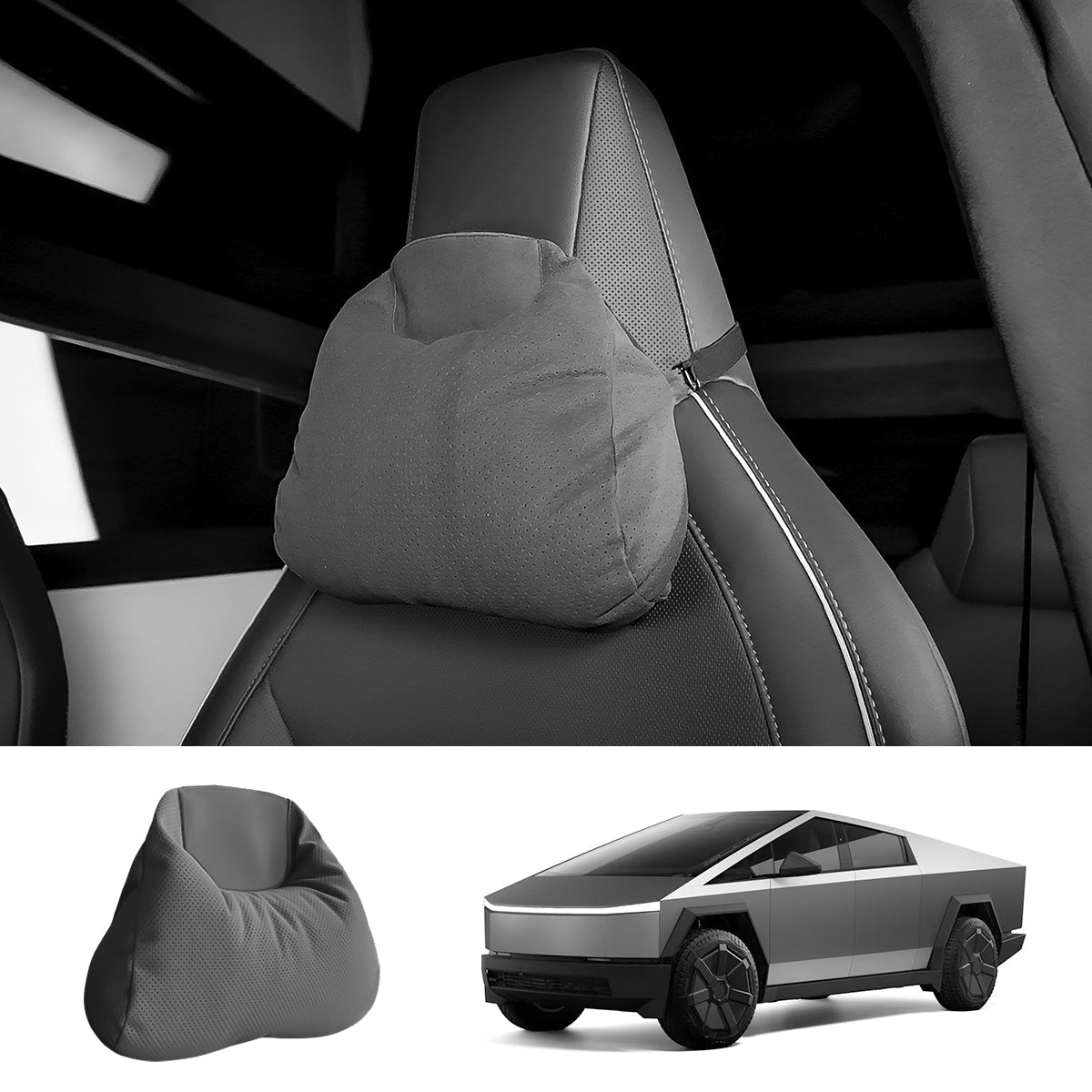 Alcantara Neck Support Pillow for Tesla Cybertruck - T-Launch