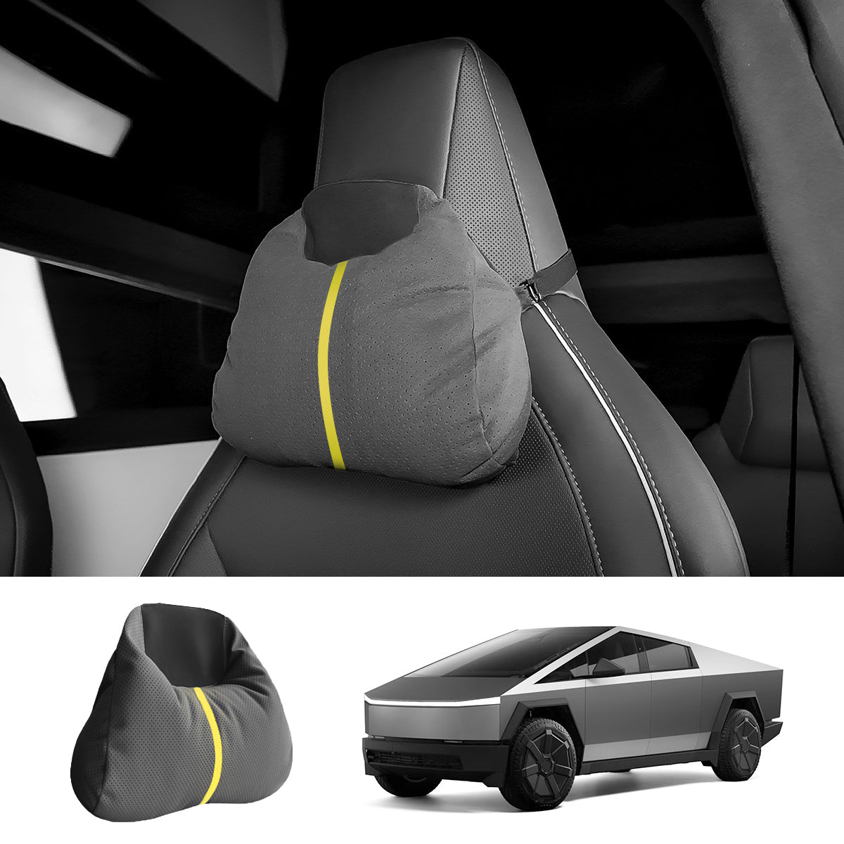 Alcantara Neck Support Pillow for Tesla Cybertruck - T-Launch