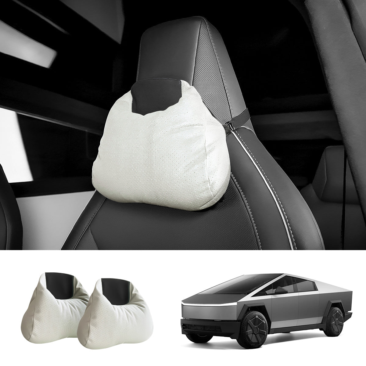 Alcantara Neck Support Pillow for Tesla Cybertruck - T-Launch