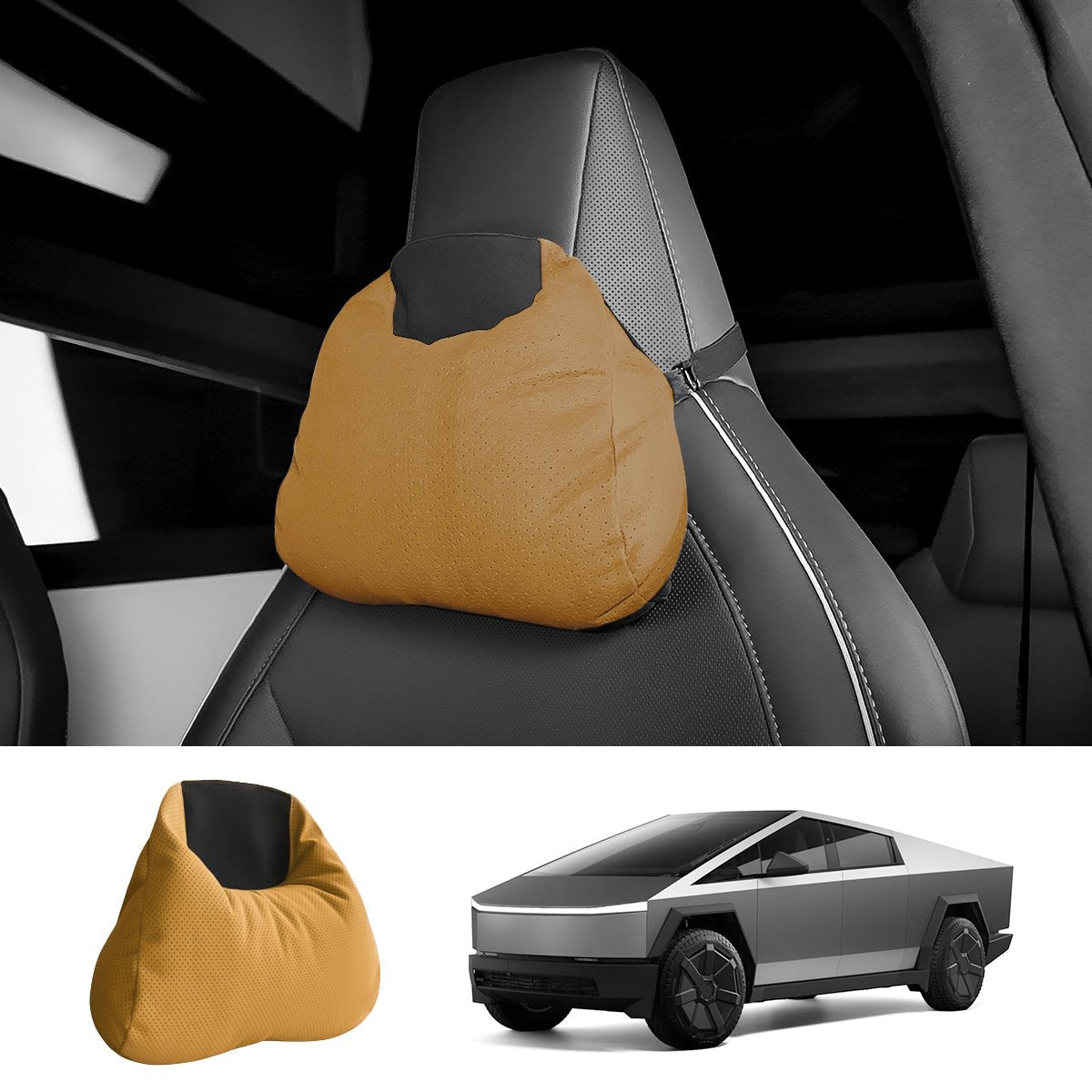Alcantara Neck Support Pillow for Tesla Cybertruck - T-Launch